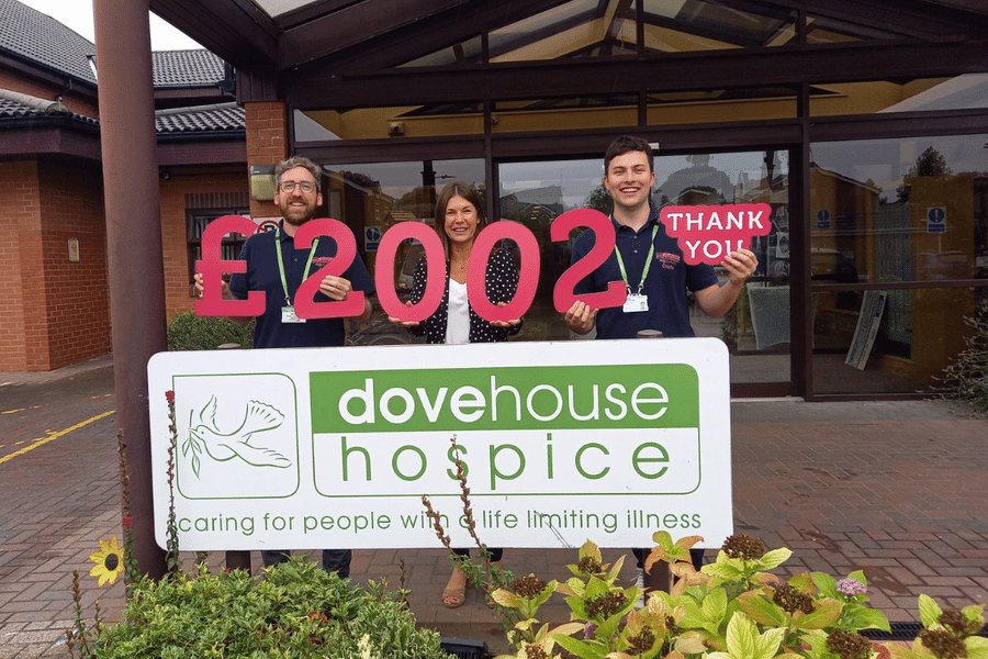 Transwaste donates £2002 to Dove House Hospice